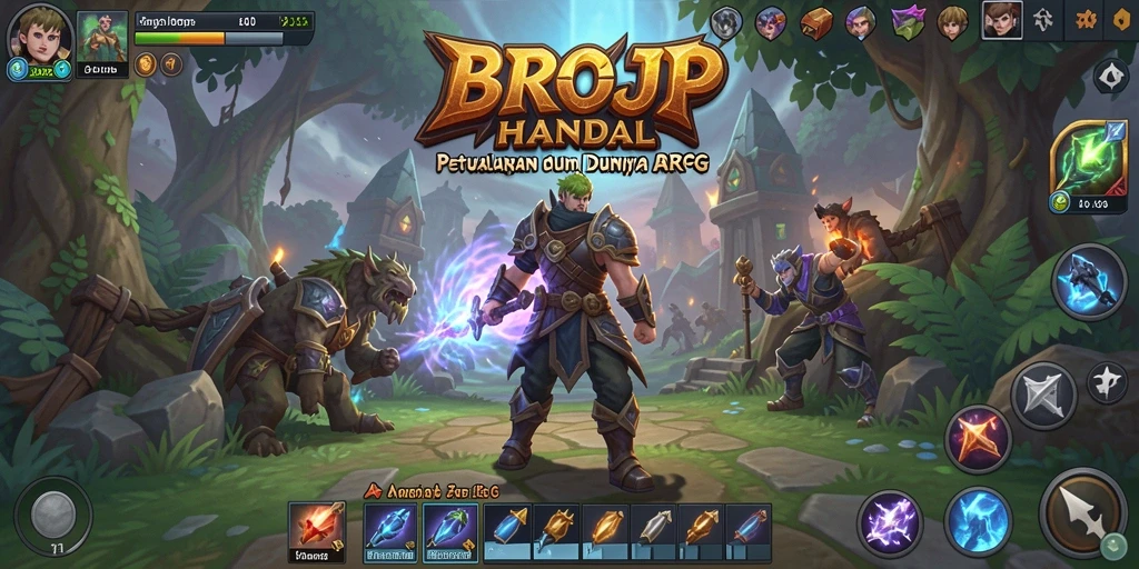 Screenshot dari gameplay intens BROJP dalam dunia ARPG.