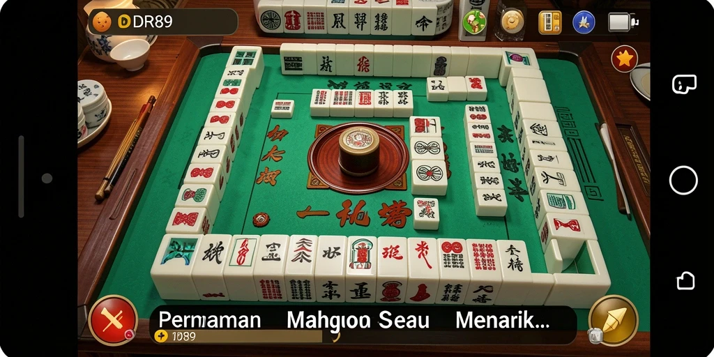 Tampilan permainan Mahjong yang menakjubkan dan interaktif.