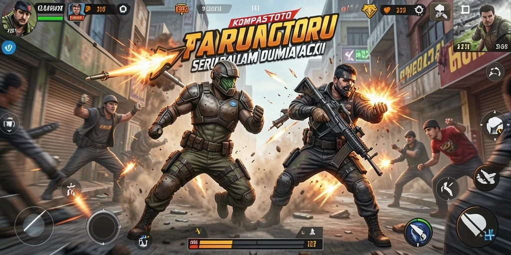 Gameplay seru yang penuh aksi dan pertarungan sengit.