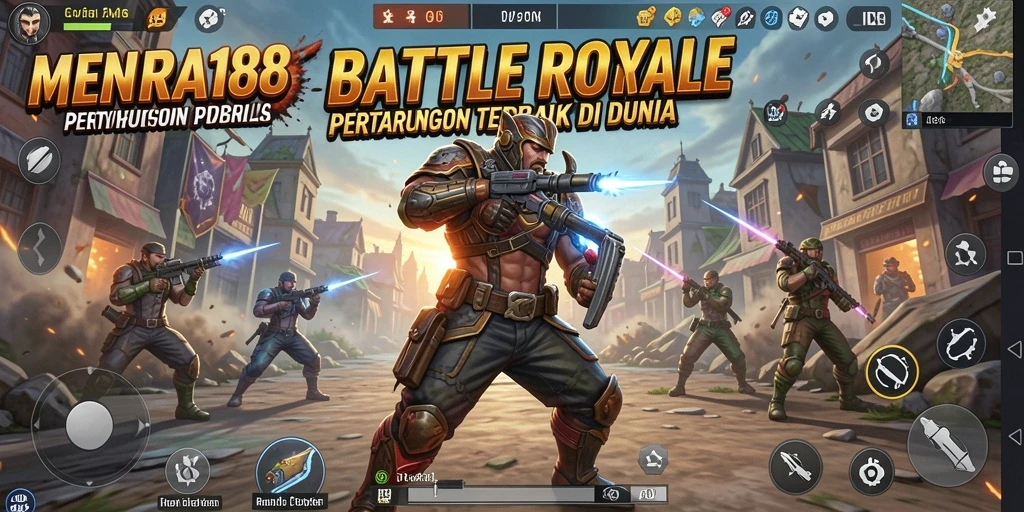 Tangkapan layar MENARA188 menampilkan pertempuran epik di medan perang Battle Royale.