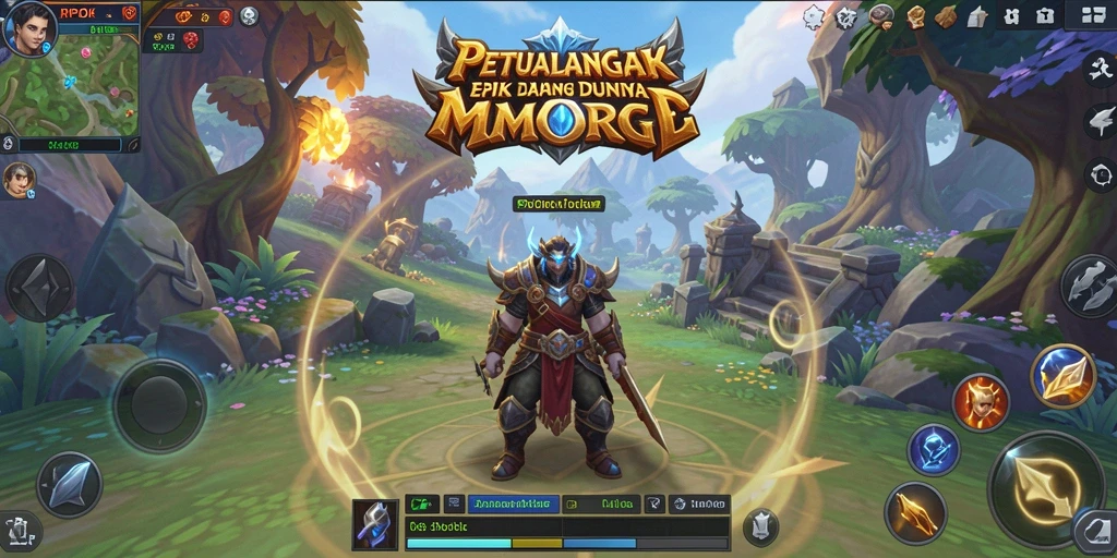 Tampilan gameplay RPOK yang menampilkan petualangan epik dalam dunia fantastis.