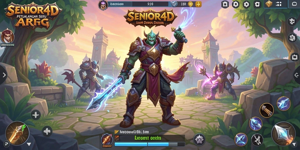 Tampilan aksi pertarungan dalam game ARPG yang menarik.