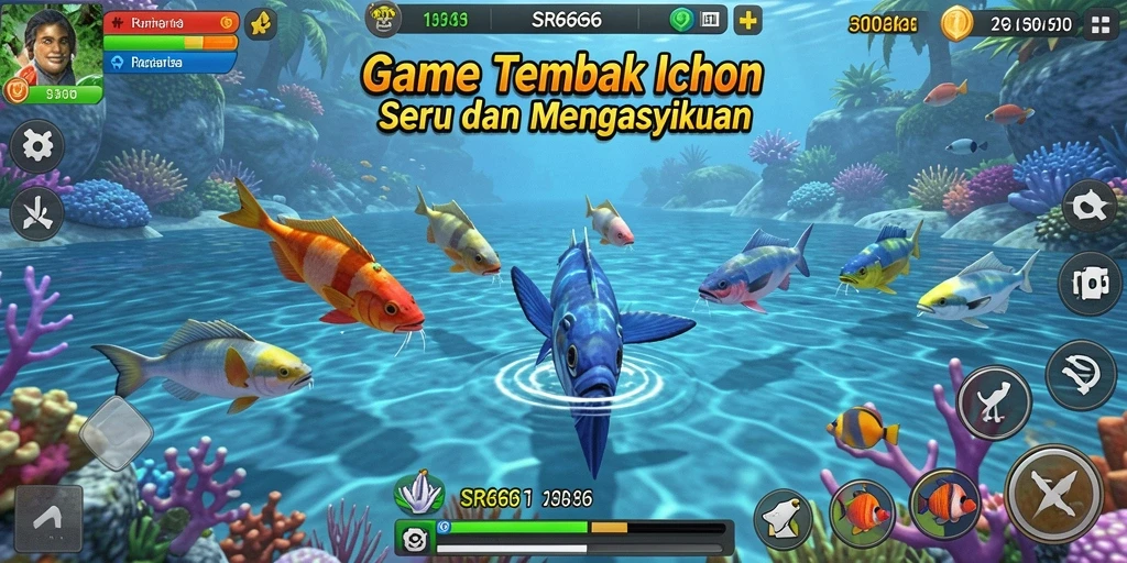 Tampilan screenshot gameplay memikat dari SR6666 saat menangkap ikan.