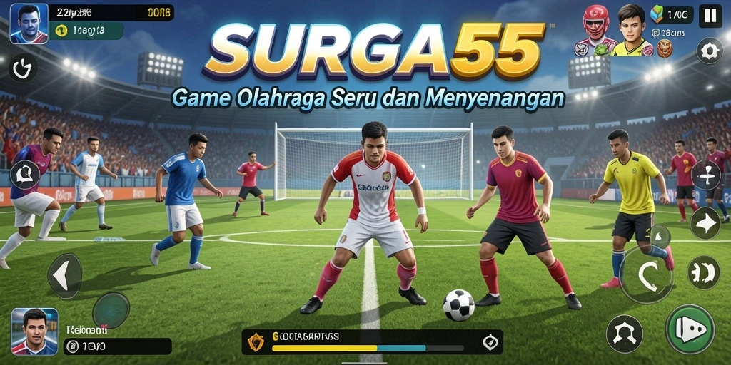 Tampilan gameplay seru di SURGA55 dengan berbagai olahraga.