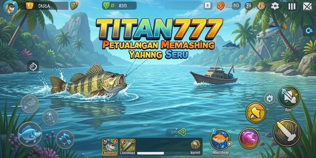 Tangkapan ikan besar dalam gameplay seru di TITAN777.