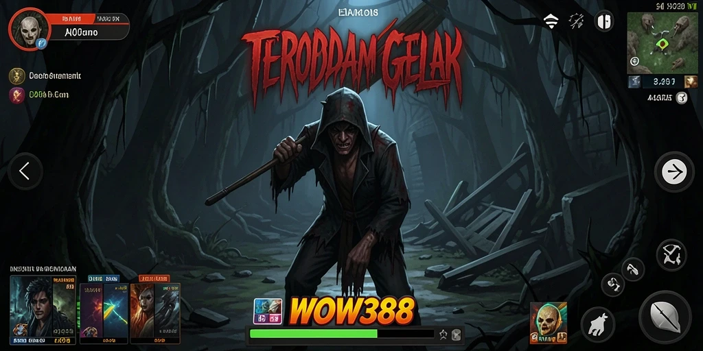 Gameplay WOW388 yang menyeramkan di lingkungan gelap dan menakutkan.